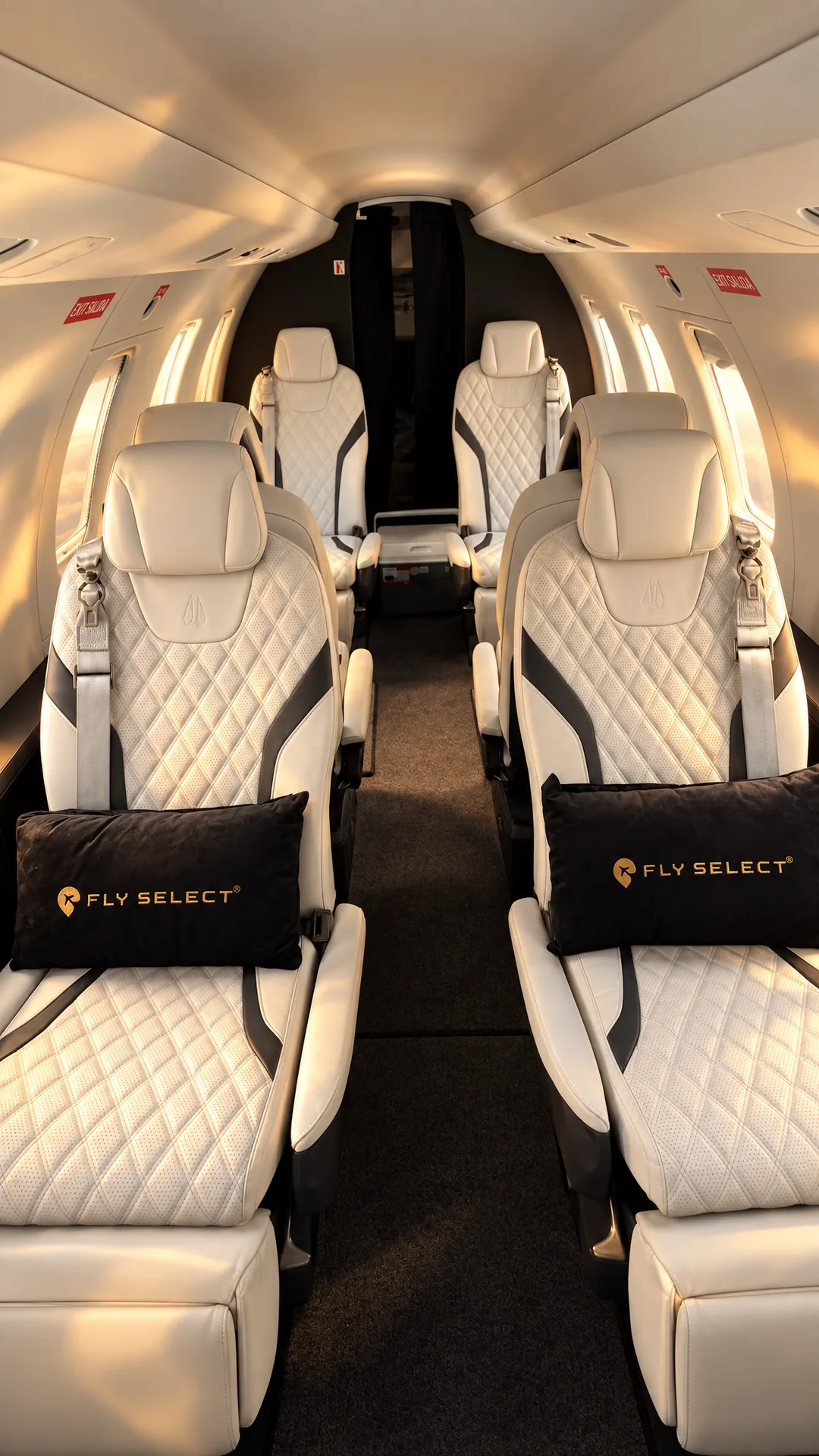 Interior de Learjet 55