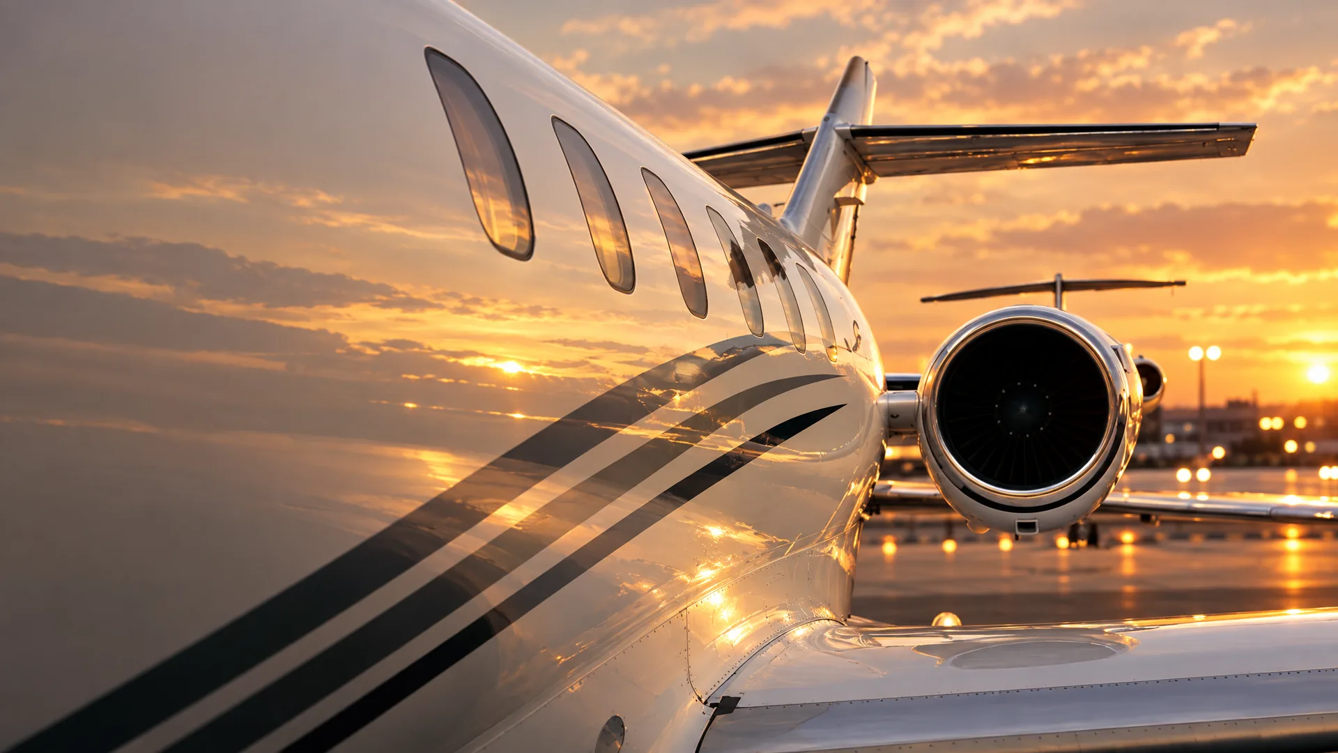 Jet motor atardecer de Fly Select