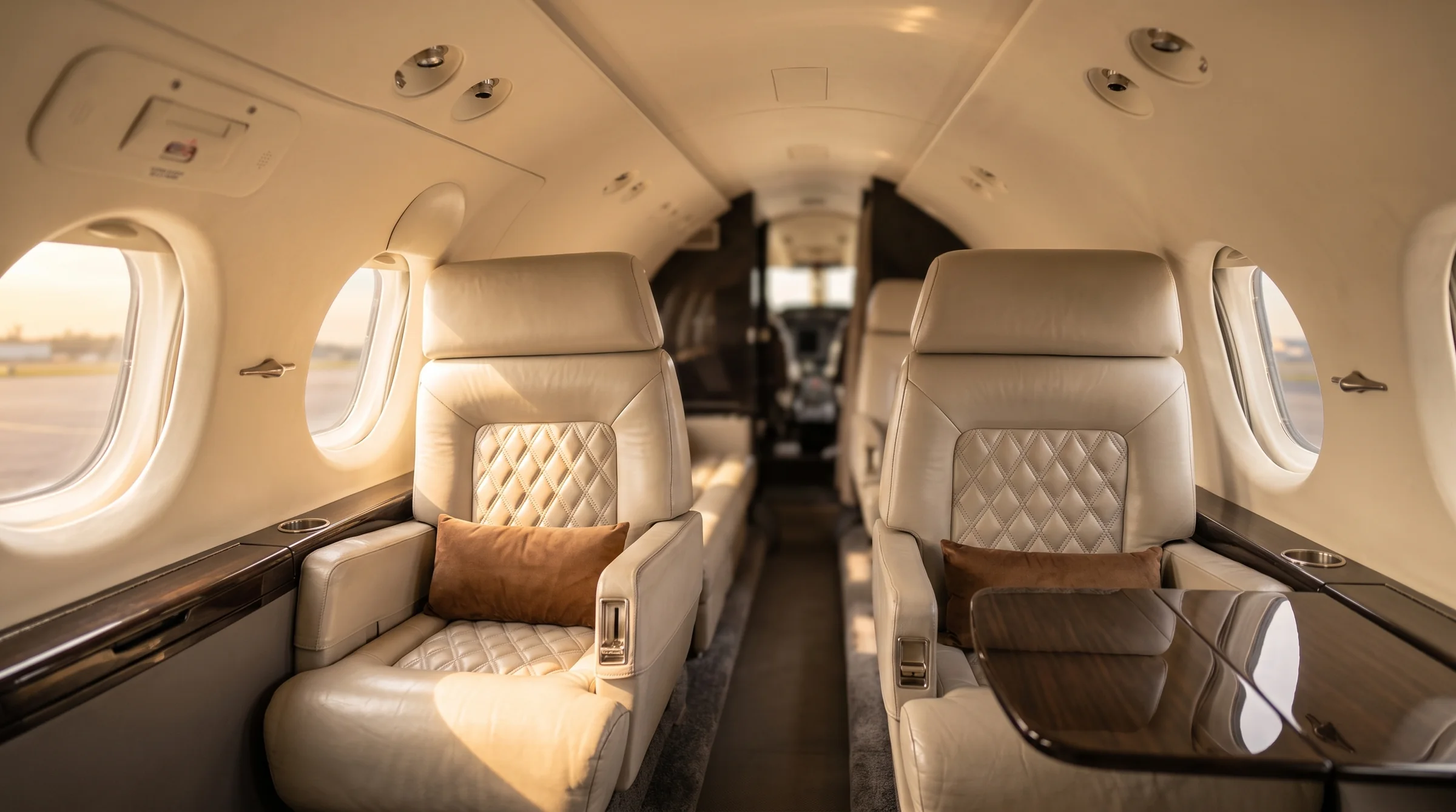 Interior del Hawker 700